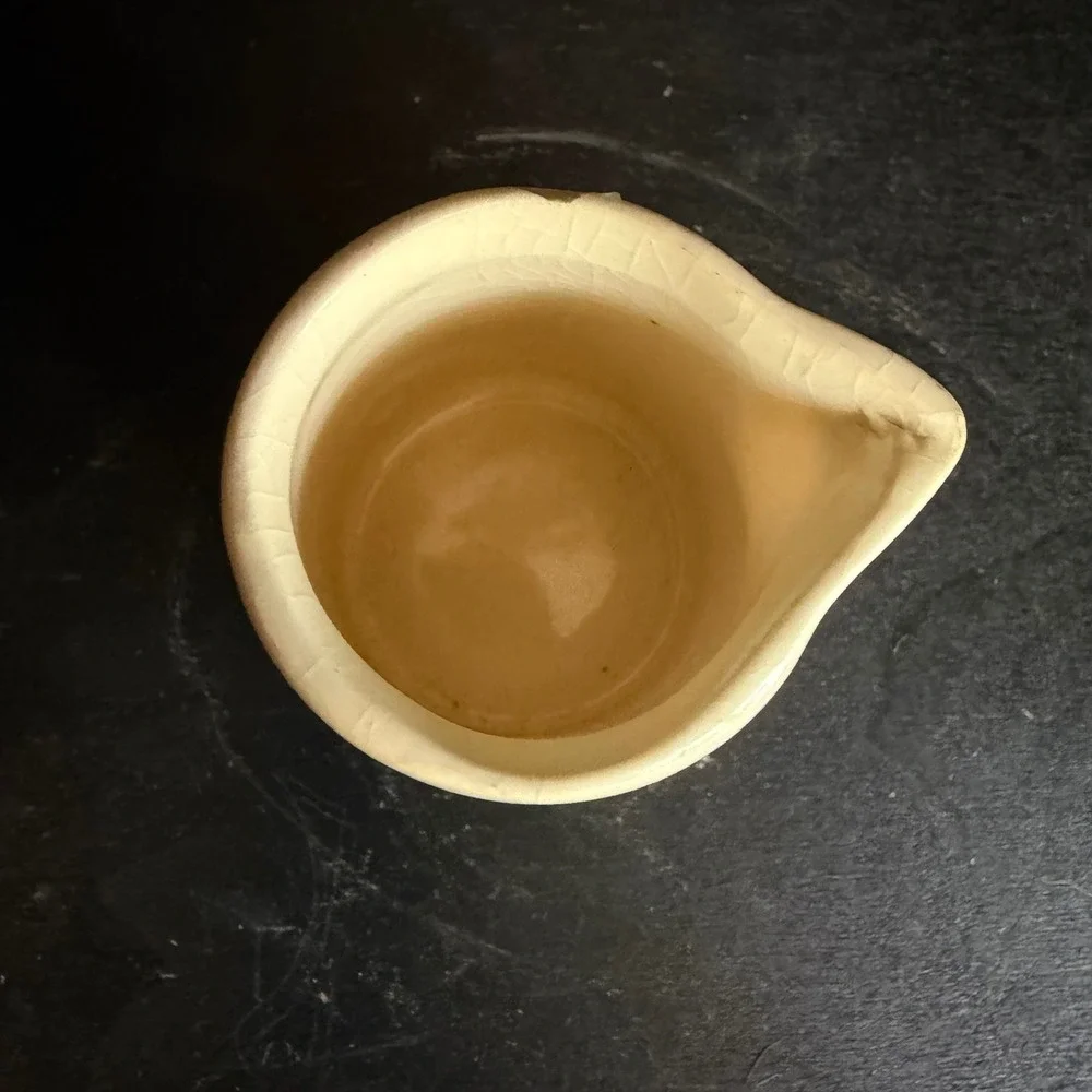 Vintage Pennsylvania Railroad PRR Red Keystone Logo Ceramic Creamer Pitcher 2.5